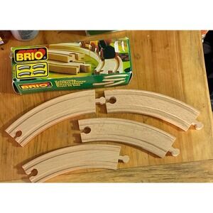 BRIO CURVED  TRACKS #33342 Wooden Railway Vintage